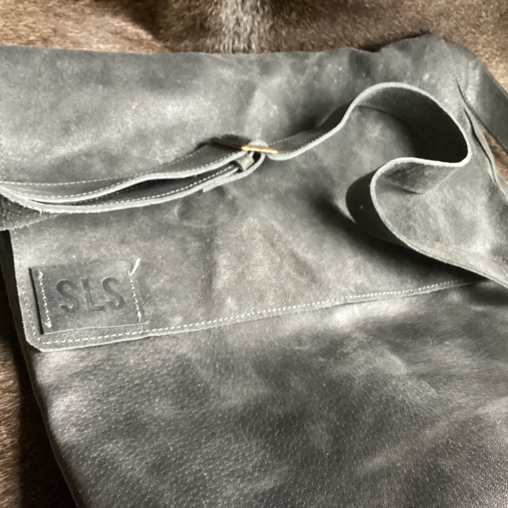 MAYKO Bags SLS Big Suede Leather Top Flap Satchel Crossbody Handbag Israel - Picture 11 of 12